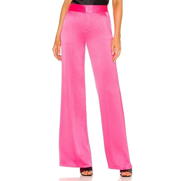 Alice + Olivia Dylan Wide Leg Pants Wild Pink - Picture 1 of 4